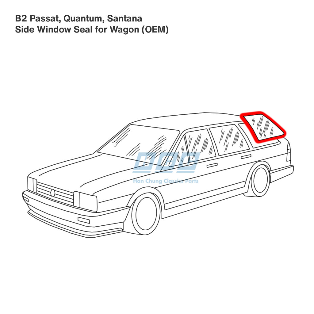 Wagon Side Window Seal (Pair) - OEM - B2 Passat, Quantum and Santana