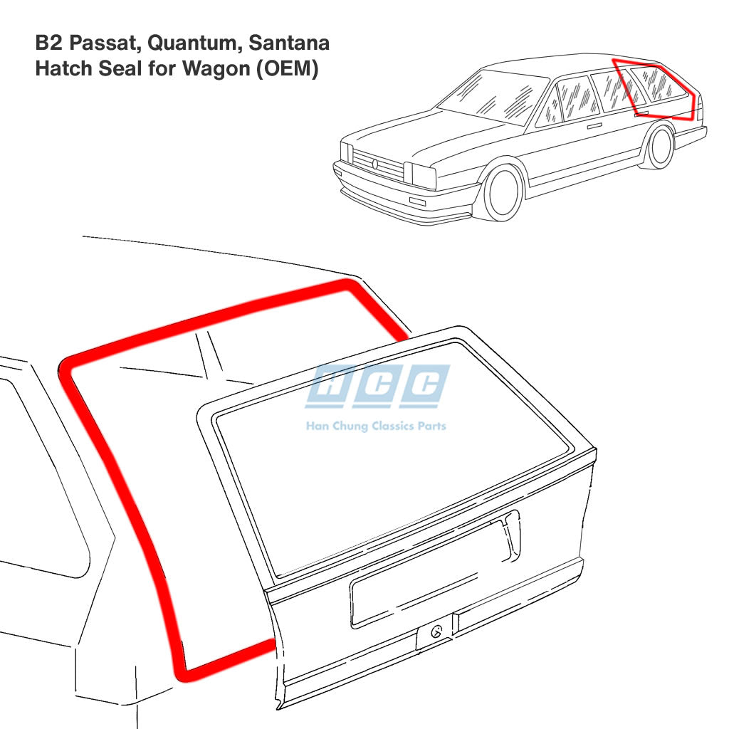 Rear Tailgate Hatch Seal (Wagon) - OEM - B2
