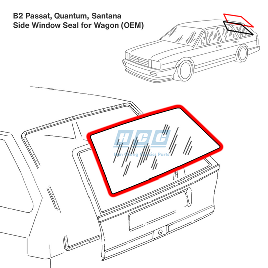 Rear Hatch Window Seal (Wagon) - OEM - B2