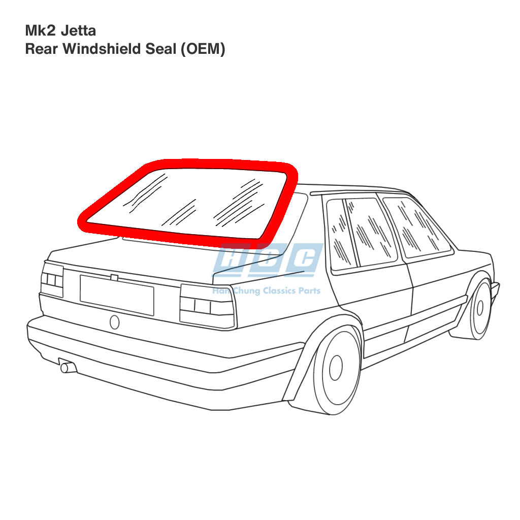 Rear Windshield Seal - OEM - MK2 Jetta