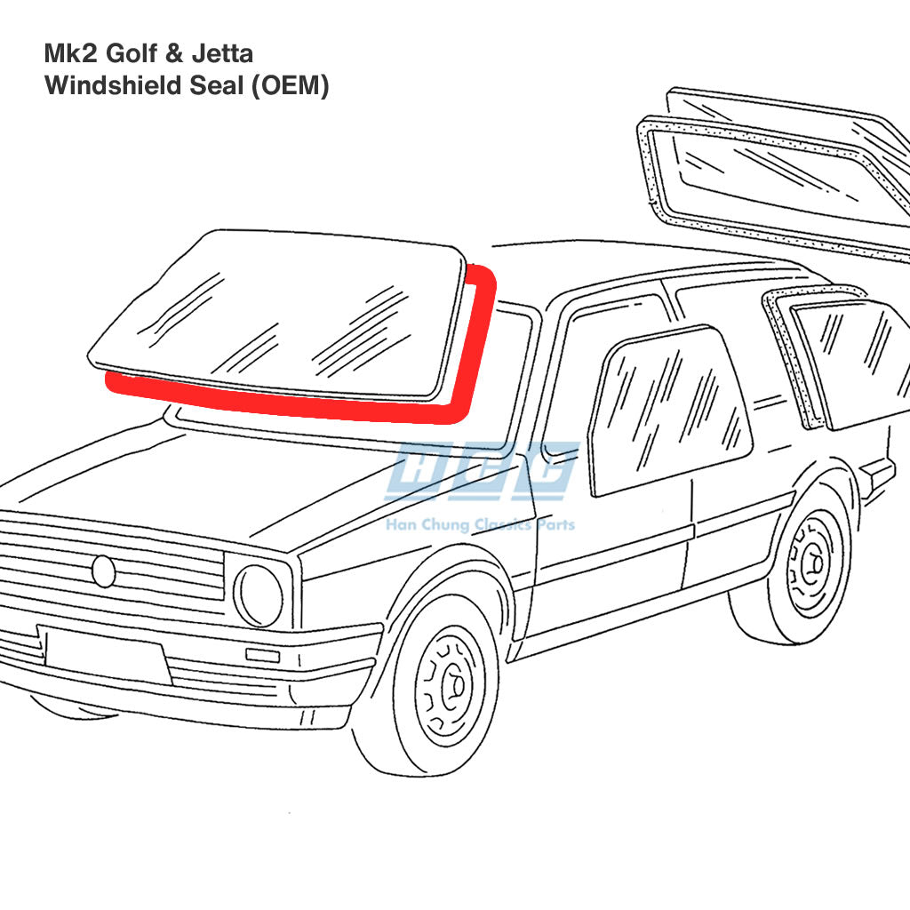 mk2 golf jetta windshield seal 191845121