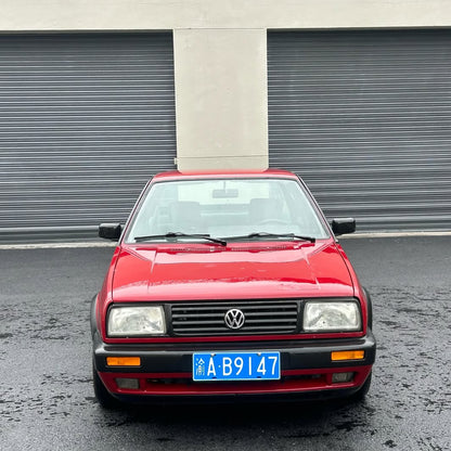 Red Mk2 Jetta with Mk3 Style Aero Grill