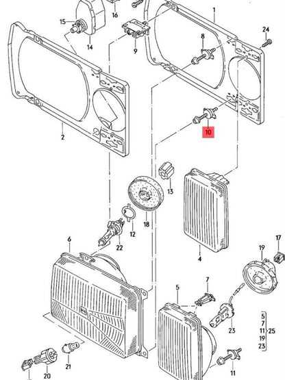 Headlight Adjuster Set - Genuine VW NOS - B2
